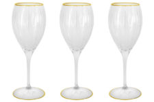 Набор: 6 хрустальных бокалов для вина Пиза золото
