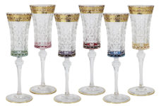 Набор: 6 бокалов для шампанского Цветная Флоренция
