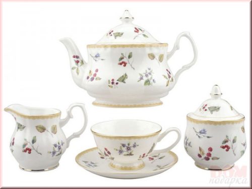 Чайный комплект чайник и 6 чайных пар "Глэдис" Bristol