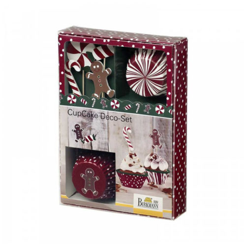 Набор бумажных форм для кексов Birkmann 7см, 24 шт  и флажки "Рождество" 12 шт