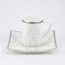 Чашка чайная с блюдцем Narumi Лабиринт 280 мл, фарфор костяной