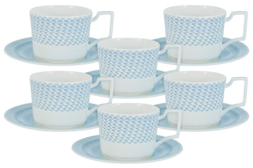 Чайный набор Блюз: 6 чашек + 6 блюдец 0,25л Naomi