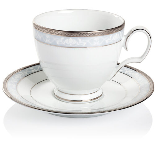 Чашка чайная с блюдцем Noritake "Хэмпшир,платиновый кант" 250мл