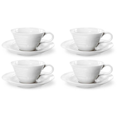 Набор чашек чайных с блюдцем Portmeirion "Софи Конран для Портмейрион"  300мл, 4шт, (белый)