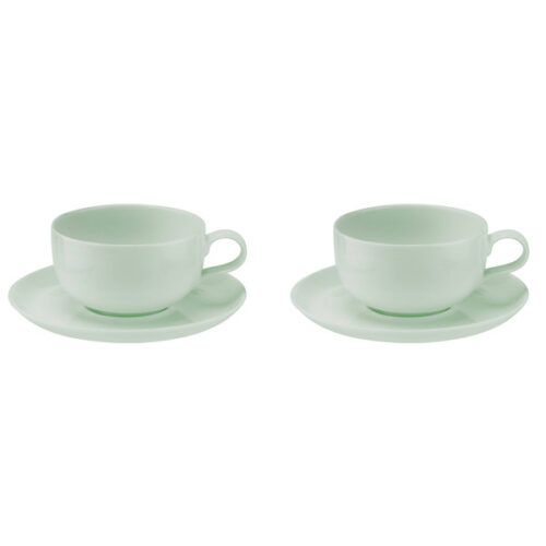 Набор чашек чайных с блюдцем Portmeirion  "Выбор Портмейрион" 340мл, 2шт, (зеленый)