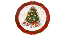 41874 Vintage Santa Round Platter