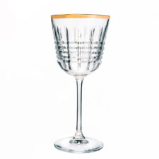 Набор из 6-ти бокалов для вина 350 мл RENDEZ-VOUS GOLD хрустальное стекло