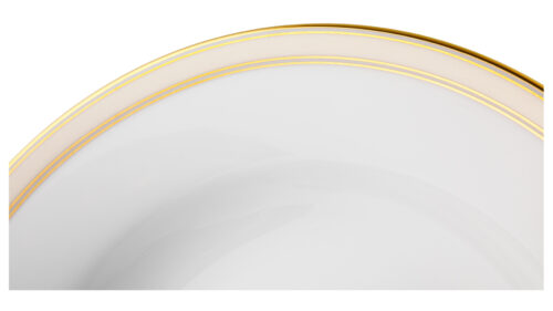 Тарелка суповая Noritake Царский дворец, золотой кант 23 см