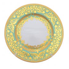 Набор тарелок Falkenporzellan Natalia seladon gold 28.5 см(6 шт)