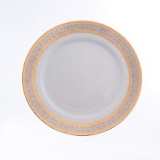 Набор тарелок Thun Опал Широкий кант платина золото 21см (6 шт)
