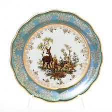 Набор тарелок Queen's Crown Охота зеленая 17 см (6 шт)