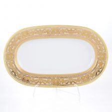 Блюдо овальное Falkenporzellan Diadem White Creme Gold 24 см