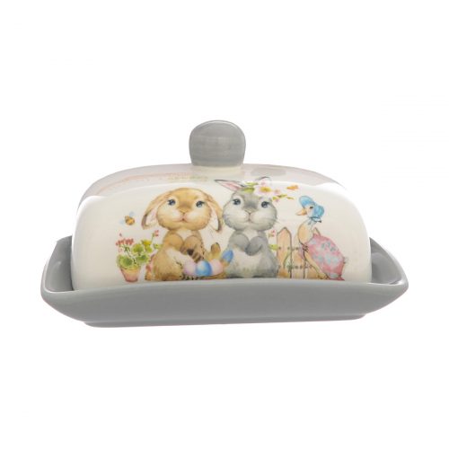 Маслёнка с крышкой Royal Classics Spring Bunnies 17*12,5*8,3 см