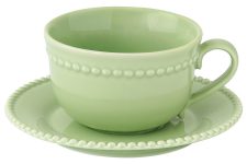 Чашка с блюдцем Tiffany, зеленая, 0,25 л Easy Life