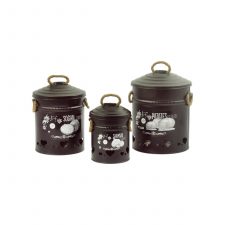 Набор контейнеров для овощей Yildiray Metal (3 шт) чёрный