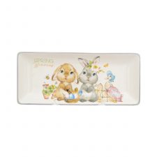 Блюдо прямоугольное Royal Classics Spring Bunnies 28*12*3,2 см