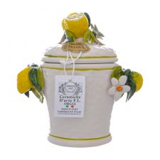 Банка для сыпучих продуктов с крышкой Orgia Лимоны 17 см