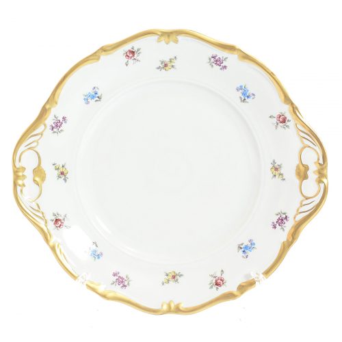Тарелка для торта Queen's Crown Мелкие цветы Корона 27см