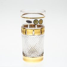 Набор стаканов для воды золото Bohemia Max Crystal 350 мл(6 шт)