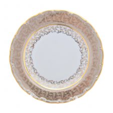 Набор тарелок Queen's Crown Aristokrat Лист бежевый 21 см (6 шт)