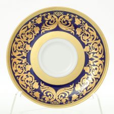 Набор блюдец мокко Falkenporzellan Natalia cobalt gold (6 шт)