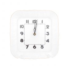 Часы квадратные Bernadotte Белый узор 26 см