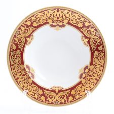 Набор тарелок глубоких Falkenporzellan Natalia bordeaux gold 23,5 см(6 шт)