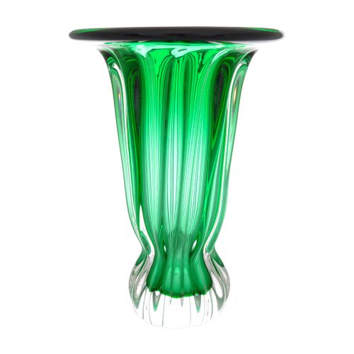 Ваза для цветов Egermann 26 см Clear+Green Special