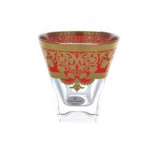 Набор стаканов для виски Astra Gold Natalia Golden Red Decor 270мл(6 шт)