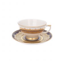 Набор чайных пар Falkenporzellan Agadir Brown Gold 220мл(6 пар)