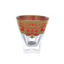 Набор стаканов для виски Astra Gold Natalia Golden Red Decor 200мл(6 шт)
