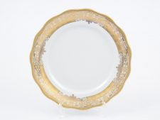 Блюдо круглое 31 см Наруми (Narumi), платиновый кант