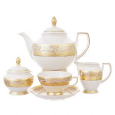 Чайный сервиз Falkenporzellan Majestic Cream Gold 6 персон 17 предметов
