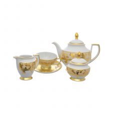 Чайный сервиз Falkenporzellan ConstanzaTosca Creme Gold 6 персон 17 предметов