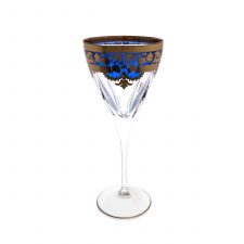 Набор бокалов для вина Astra Gold Natalia Golden Blue Decor 250мл (6 шт)