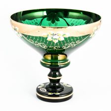 Фруктовница Зеленая Bohemia Star Crystal 26 см