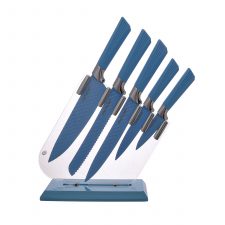 Набор ножей на подставке Royal Classics голубой