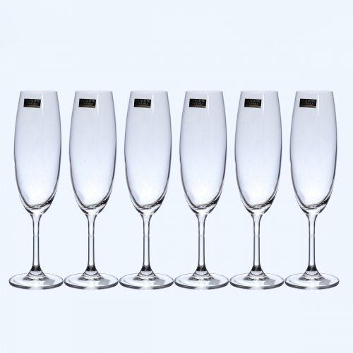 Набор бокалов для шампанского Crystalite Bohemia Sylvia/Klara 220 мл (6 шт)