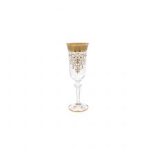 Кристина фужер для шампанского Матовая полоса золотая роспись B-G 180 мл (1 шт)