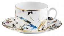 Блюдце для чашки чайной Rosenthal Альпийские цветы 16 см, фарфор костяной