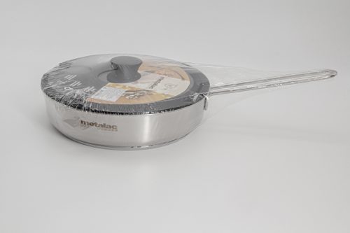 Сковорода Реа, 24 см, 2,4 л, крышка стеклянная Metalac