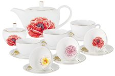 Сервиз чайный Flowers, Мак, 6 персон, 14 предметов Anna  Lafarg Emily