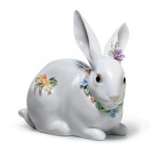 Фигурка Lladro Внимательный кролик 12x11 см, фарфор