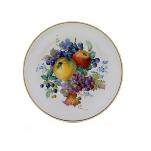 Тарелка настенная Meissen Натуралистическая роспись, фрукты, 35 см, 5 цветов