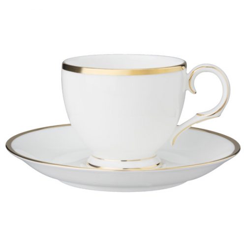 Чашка кофейная с блюдцем Noritake Сара Голд 105 мл, фарфор