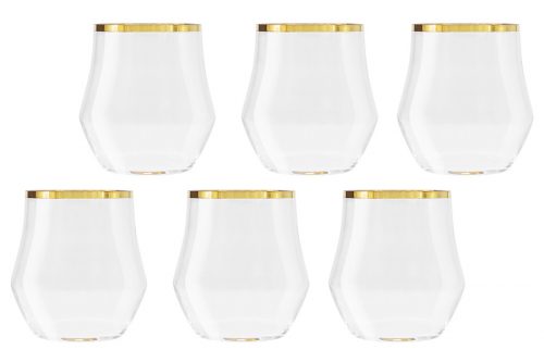 Набор стаканов для виски Сабина золото 0,375 л, 6 шт Same, Италия