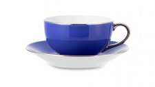 Чашка чайная с блюдцем Legle Под солнцем 280 мл, фарфор, фиолетовая