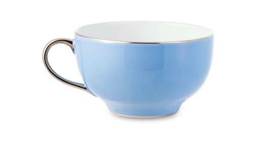 Чашка чайная с блюдцем Legle Под солнцем 280 мл, фарфор, голубая
