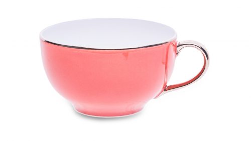 Чашка чайная с блюдцем Legle Под солнцем 280 мл, фарфор, розовая