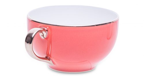 Чашка чайная с блюдцем Legle Под солнцем 280 мл, фарфор, розовая